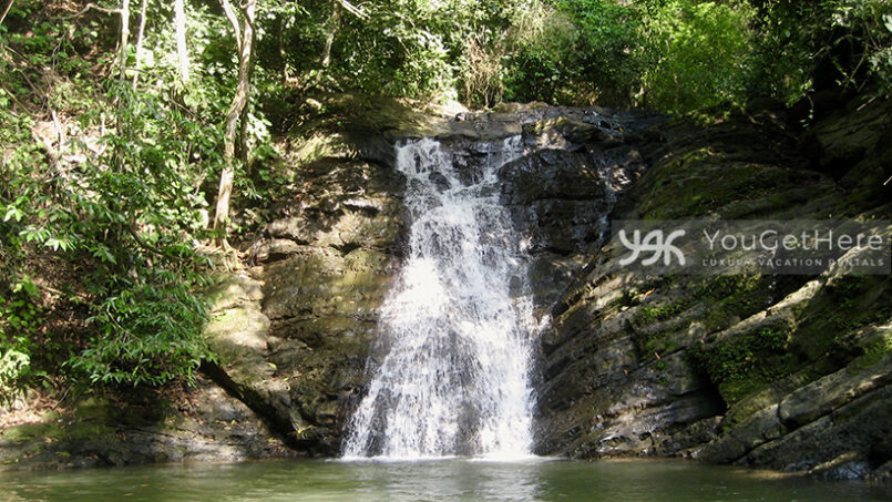 A refreshing waterfall easy to visit from Bella Vita Vacation Rental in Uvita Costa Rica.