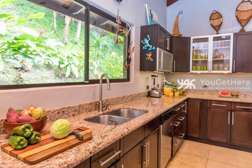 Villa Koora Vacation home clean and modern kitchen area.