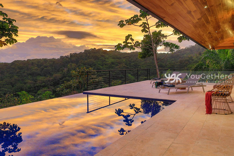 Refreshing pool at Villa Dalu vacation rental nestled in the Costa Rica rainforest.