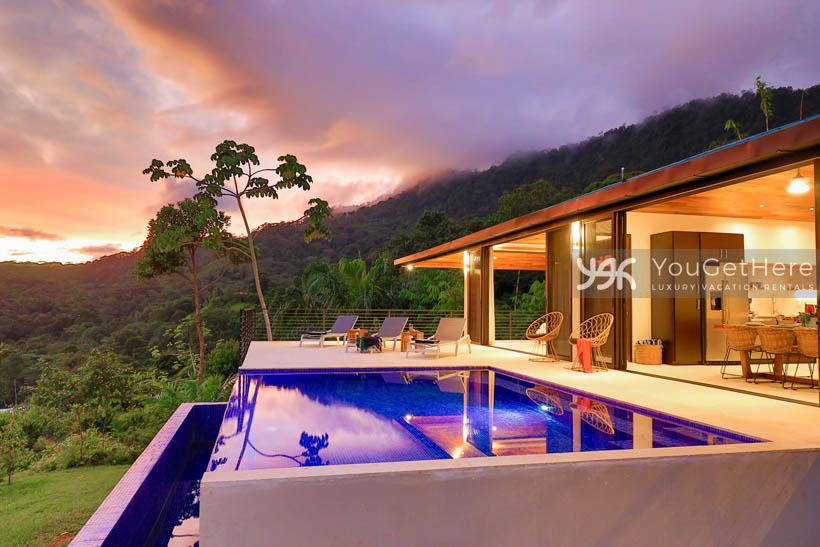 Beautiful jungle views from the infinity pool of Villa Dalu Vacation Villa.
