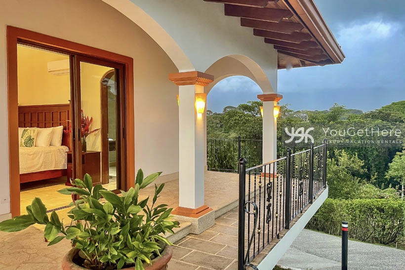 Covered balcony with views at Vista Encanto Costa Rica.