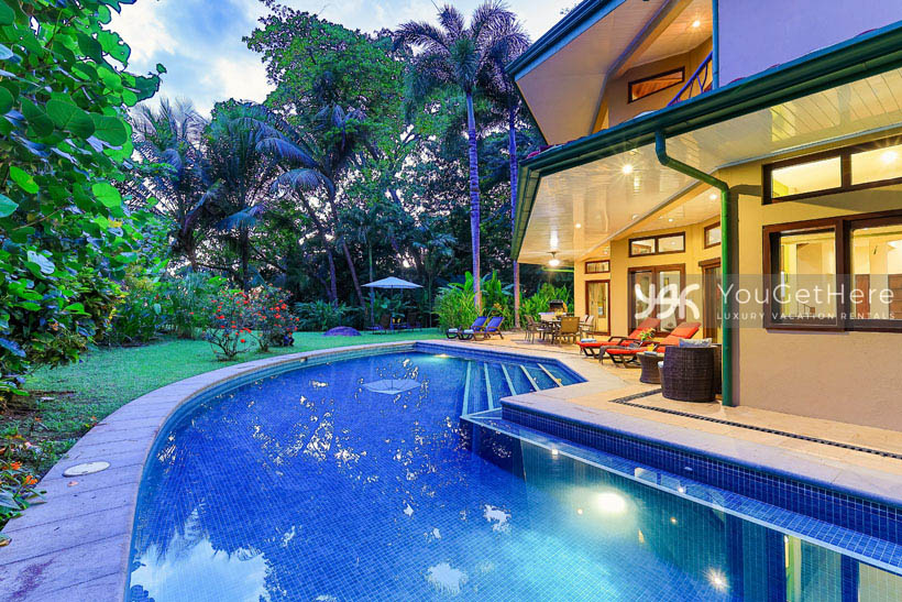 Caballitos del Mar Norte Nighttime at the pool.