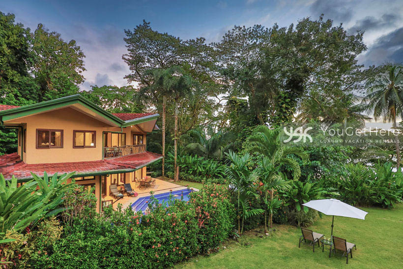Caballitos del Mar Beachfront complex steps to the sand near Dominical Costa Rica.