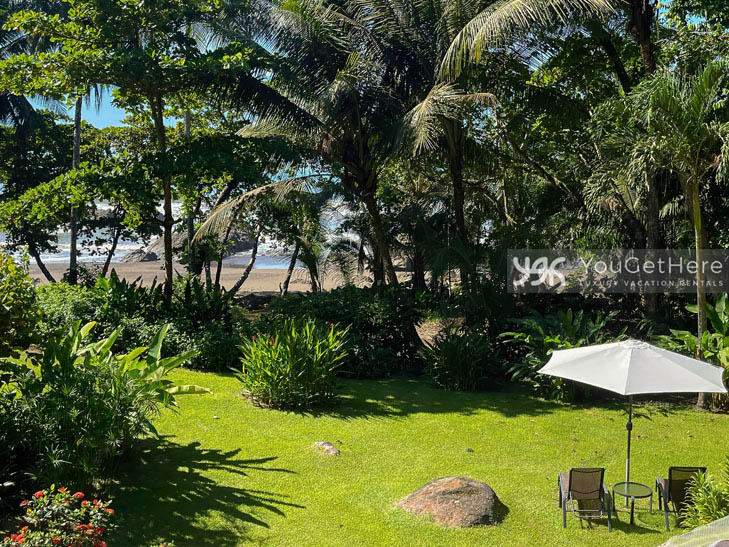 Caballitos del Mar Norte backyard grass area perfect for kids to play.